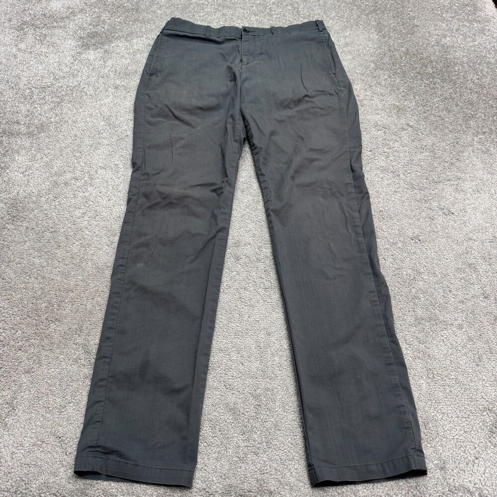 Hill City Everyday Tech Pants Mens 34x36 Dark Gray Straight Leg Water Repellent